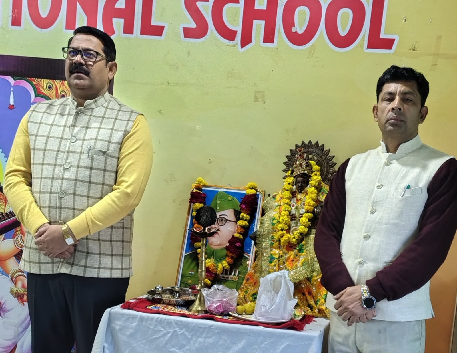 पानकुंवर इंटरनेशनल स्कूल में नेताजी सुभाष चंद्र बोस जयंती एवं वसंत पंचमी पर्व श्रद्धा व उत्साह से मनाया 